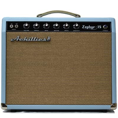 Achillies Baby Blue Zephyr 15 1x12 Hand Wired Amp Reverb Vibrato image 2