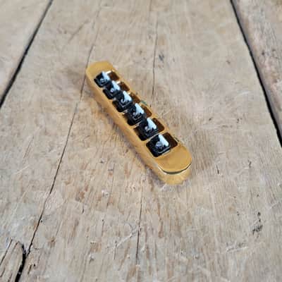 Gibson Three Point Top Adjust Gold Tune-o-Matic Bridge Explorer etc- Gold image 5