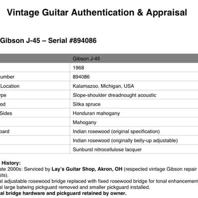 Gibson Vintage 1968 J-45 Flattop Acoustic image 7