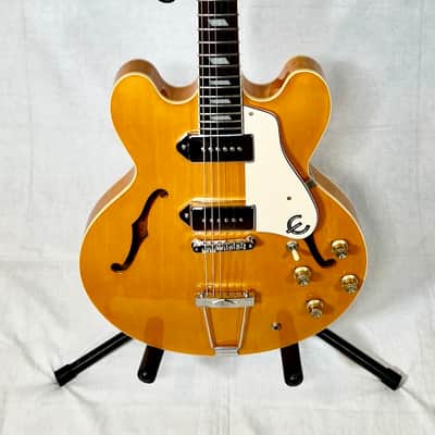 RARE 1ST YEAR 1996 (PEERLESS KOREA) NATURAL FINISH EPIPHONE CASINO ELECTRIC GUITAR & OHSC L@@K image 2