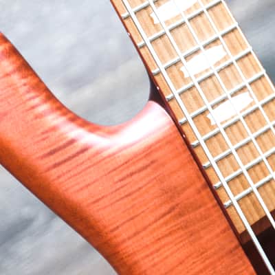 Spector Euro 5 RST Sienna Stain Matte Flame Maple Top 5-String Electric Bass w/Bag image 9
