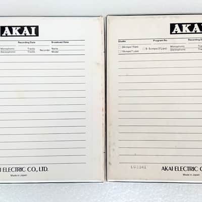 Akai WR-150-7 high-quality reel-to-reel magnetic recording tape ONE SET OF TWO TAPES early 80s - 7 inch plastic reel into original boxes image 3
