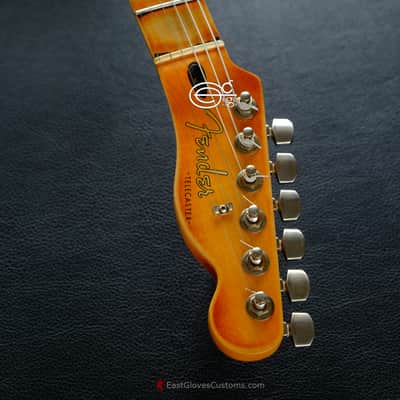 Fender Telecaster FSR Special Edition Deluxe Ash Seafoam Green over Butterscotch Heavy Aged Relic image 13