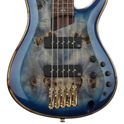 Ibanez Premium SR2605 5-string Bass Guitar - Cerulean Blue Burst image 1