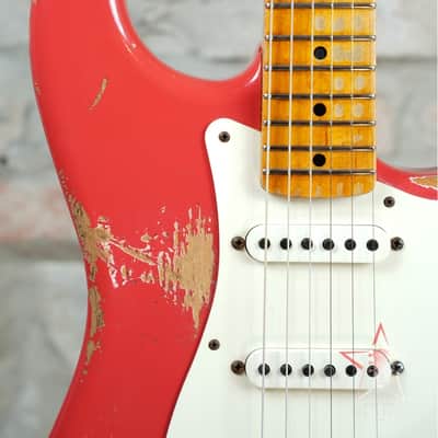 FENDER CUSTOM SHOP Stratocaster 1956 Reissue Relic - 2013 - Fiesta Red image 7