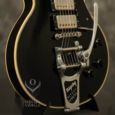 1957 Gibson Les Paul Custom Black w/original Bigsby + "Fretless Wonder" HANG TAG image 10