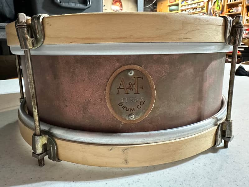 A&F Drums Single Tension Raw Brass Tom - 3 x 12  2018 Raw Brass image 1