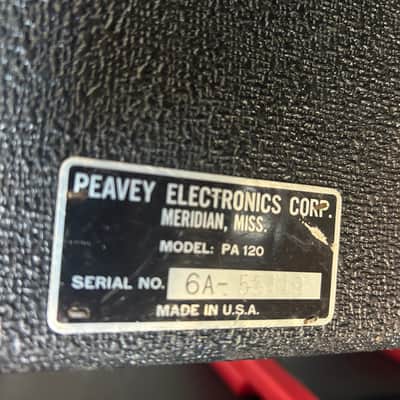 Peavey PA-120 PA Head W Spring Reverb image 2