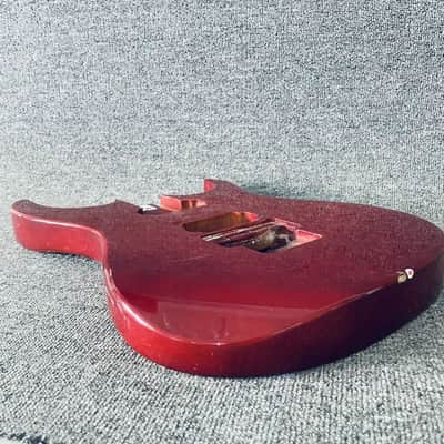 Red Basswood HH Guitar Body image 6