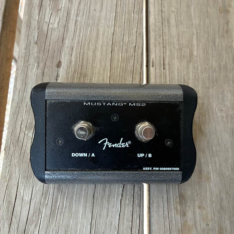 Fender MS2 Mustang Amp 2-Button Footswitch with 1/4" Jack 2010s - Black electric guitar two button pedal image 1
