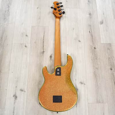 Ernie Ball Music Man StingRay DarkRay 5 5-String Bass, Roasted Maple Fretboard, Gold Bar image 5