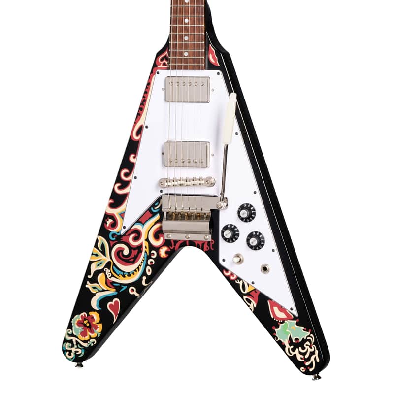 Epiphone Jimi Hendrix Limited Edition "Love Drops" Flying V w/ Hardshell Case image 1