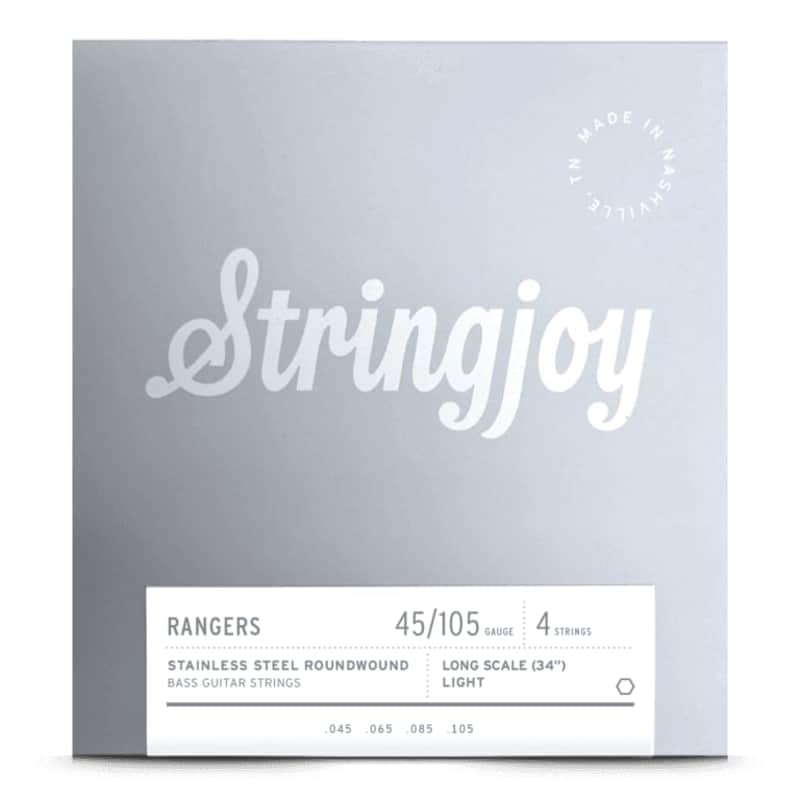 Stringjoy 45-105 Long Scale 4 String Light Gauge Rangers - Stainless Steel Bass Guitar Strings-SJ-RA45105LS image 1