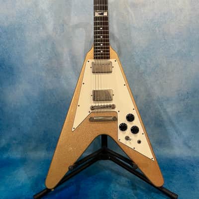 Burny LV 115KK LArc en Ciel ken Signature Gold Flying V Made in