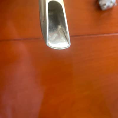 Selmer Scroll Shanked Sax Mouthpiece with Ligature.1950s - Silver image 4