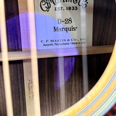 Martin D-28 Marquis Acoustic 2011 Adirondack Spruce Top, East Indian Rosewood Back & Sides with Hardshell Case - Pre Owned image 16