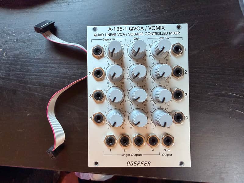 Doepfer A-135-1 QVCA / VCMIX Quad Linear VCA and Voltage Controlled Mixer 2010s - Silver image 1