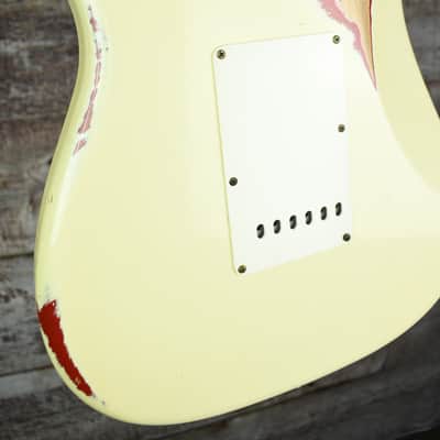 1962 Fender Stratocaster Custom Shop Vintage White over Dakota Red image 8