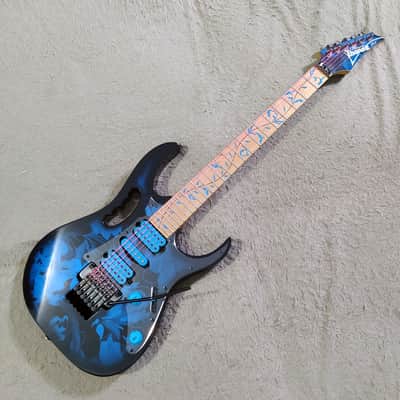 2015 Ibanez JEM77P-BFP Steve Vai Signature Premium - Blue Floral Pattern image 2