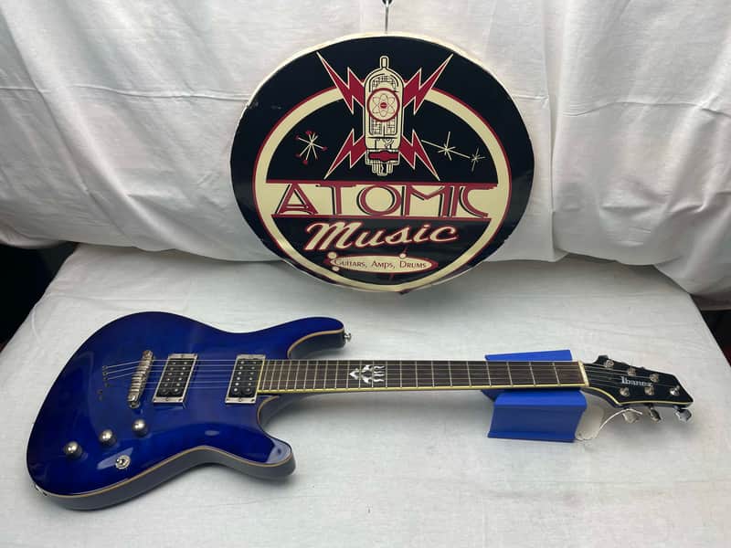 Ibanez SZ Series SZ520QM SZ520 Electric Guitar 2003 BBL Bright Blue image 1