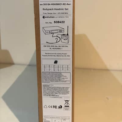 Sennheiser EW 300 G4-HEADMIC1-RC Omnidirectional Wireless Headset Microphone System (AW+Band: 470-558 MHz) 2010s - Black image 2