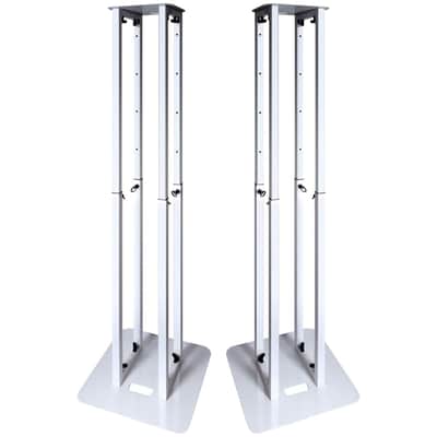 Novopro PS1XXL White Variable Height DJ Podium Stand w/ Scrims & Bag (4 Pack) image 8