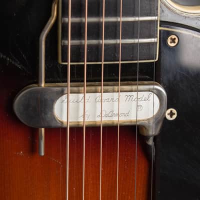 Guild A-350 Arch Top Acoustic Guitar (1966), ser. #46622, original black hard shell case. image 15