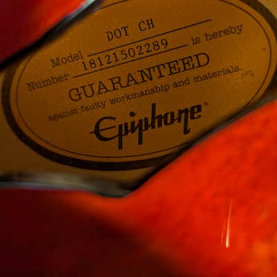 Epiphone Dot Semi-Hollow Electric Guitar - Cherry (2018) image 9