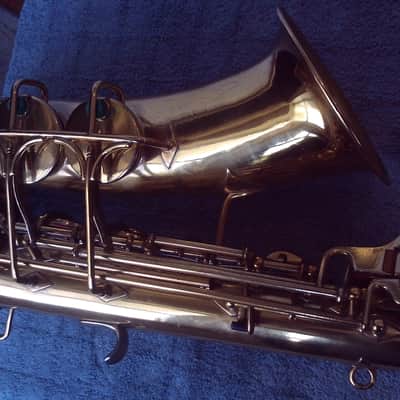 Buescher SLANT SIGNATURE ARE DECO 1938 - BRASS image 1