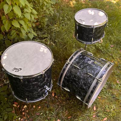 Ajax, Stratford & Besson drum kit Boosey & Hawkes 1960 - Black diamond pearl image 10