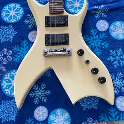 1986 BC Rich Warlock Vintage Electric Guitar White w/ Floyd Rose
