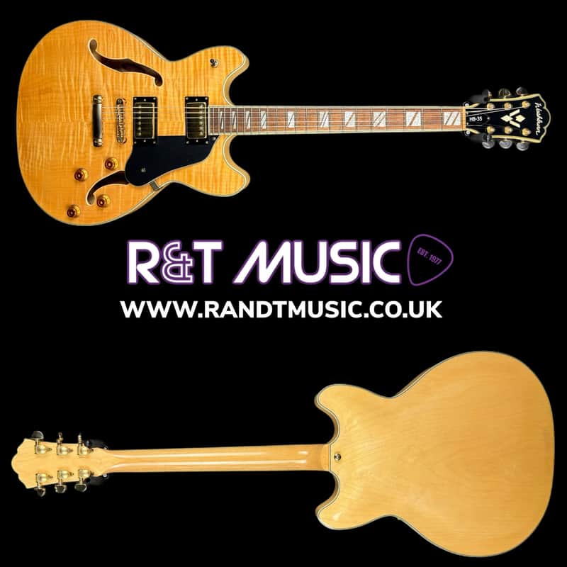 Washburn HB35 Hollowbody Electric Guitar in Natural | Reverb