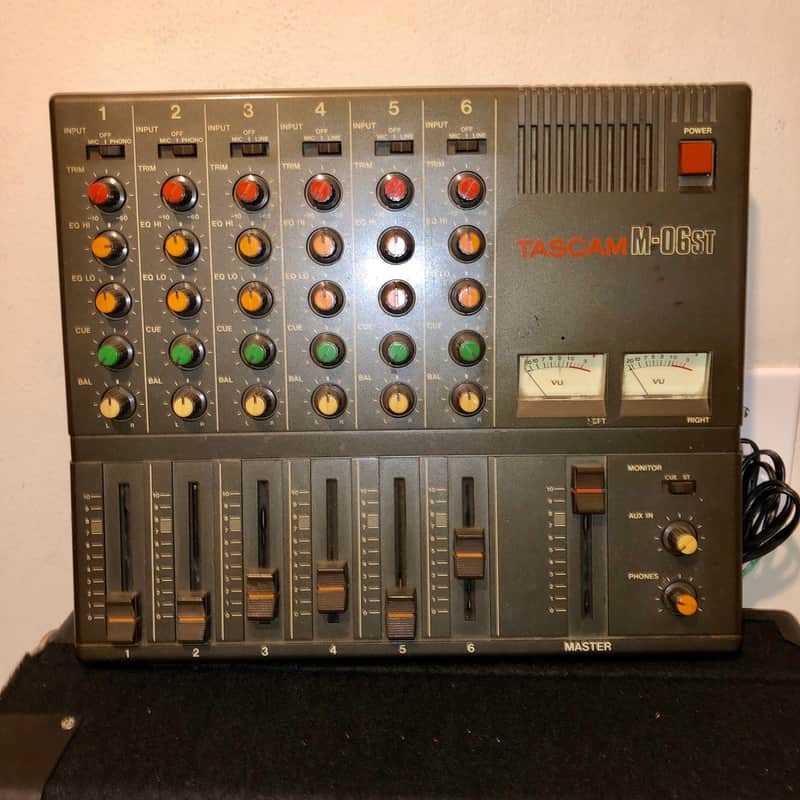 Tascam M-06ST with power cable! 80s 6 channel all stereo mixer