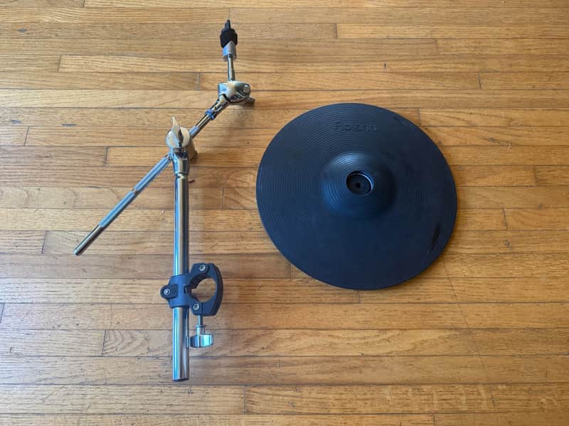 Roland CY-13R-BK V-Drum 13" Triple Zone Ride Cymbal BK + ARM image 1