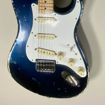 1983 E-Series USA Fender Stratocaster Neck  Hardtail MJT Lake Placid Blue Pine Body image 5