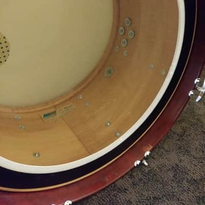 Ludwig 20x12 bass drum Blue olive green badge 1960 ? Maroon image 4