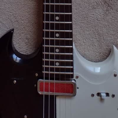 Jon's SG-Cruellacaster Black/White/Gold Sparkle with Gold Foil Pickup image 10