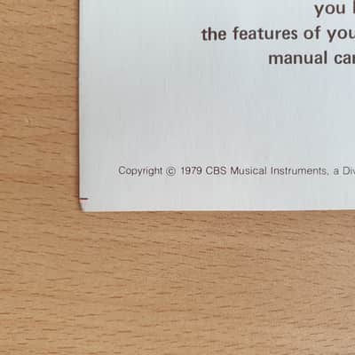 [Vintage] Fender Bronco Guitar Owner's Manual 1979 (#1) image 3
