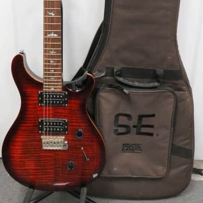 PRS SE Custom 24 2018 - Fire Red Burst Electric Guitar w/ Soft Case image 1