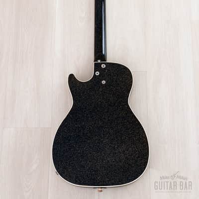 1960 Silvertone Stratotone Jupiter 1423 Vintage Guitar by Harmony USA w/ DeArmond Gold Foils, Case image 3