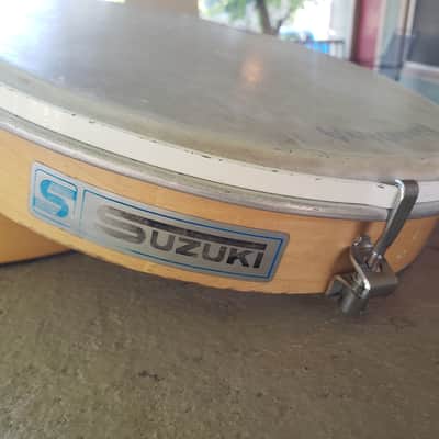 Pair of Suzuki STB 250mm 10" Tunable Frame Hand Drums Japan 70-80s Video image 2