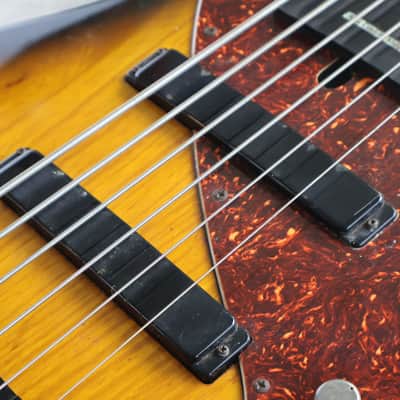 1995 Aria Pro II AVB-SB-06A Steve Bailey Signature 6-String Fretless Bass (Sunburst) image 5