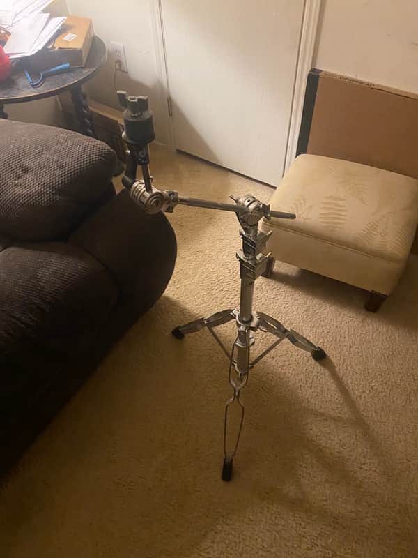 DW DWCP9700 9000 Series Heavy Duty Double-braced Straight/Boom Cymbal Stand 2010s - Chrome image 1