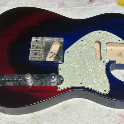 Cosmic Burst Basswood T-style guitar body - Made in USA! image 10