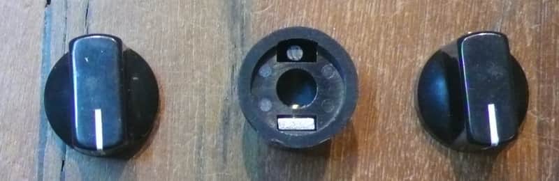 Black Davies 1510 Guitar Effects Pedal Set of 3 Control Knobs Fits Many Models image 1