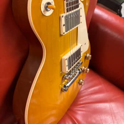 2014 Gibson Custom Shop '58 Les Paul Plaintop Reissue Lemon Burst VOS image 4
