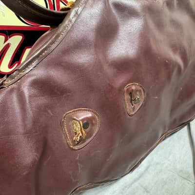 Artistic Products Company (Victoria) Vintage Plasti-Leather (Leather/Vinyl) Gig Bag 1950s - Brown image 10