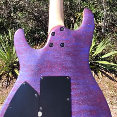 Ibanez 370S Saber Series Metallic Purple Flame Floyd Rose Trem image 5