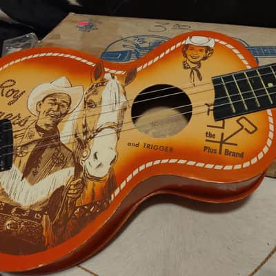 1950s Jefferson Toy Company "ROY ROGERS" Child's Toy Guitar Western TV Theme w/Original Box and Manual image 2