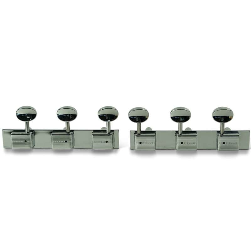 Kluson 3 On A Plate Deluxe Series Tuning Machines For Lap Steel Guitar Chrome image 1
